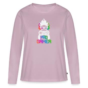Pro gamer - Women's Premium Organic Long Sleeve Shirt - dusky pink - Front - Julia (174cm)