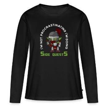Funny rpg gamer conception d20 dés, Rpg, Gaming - T-shirt manches longues Premium bio Femme - noir - Devant - Julia (174cm)