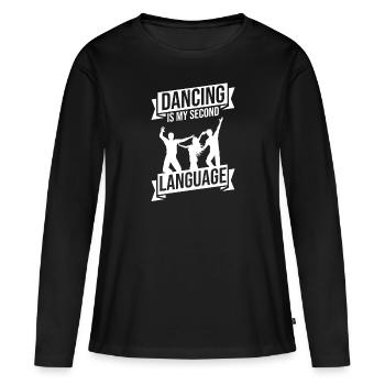 Danse Danse Danse - T-shirt manches longues Premium bio Femme - noir - Devant - Julia (174cm)