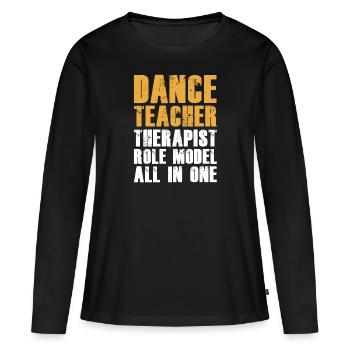 Danse Danse Danse - T-shirt manches longues Premium bio Femme - noir - Devant - Julia (174cm)