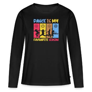 Danse Danse Danse - T-shirt manches longues Premium bio Femme - noir - Devant - Julia (174cm)