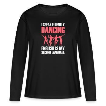 Danse Danse Danse - T-shirt manches longues Premium bio Femme - noir - Devant - Julia (174cm)