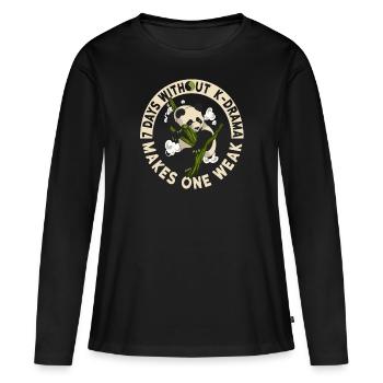 K-Pop Kpop K-Drama Korean Pop Musique - T-shirt manches longues Premium bio Femme - noir - Devant - Julia (174cm)