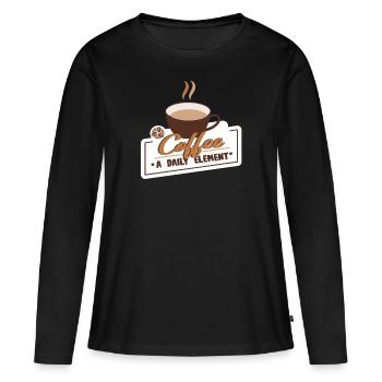 Café buveurs de café Amateurs de café - T-shirt manches longues Premium bio Femme - noir - Devant - Julia (174cm)