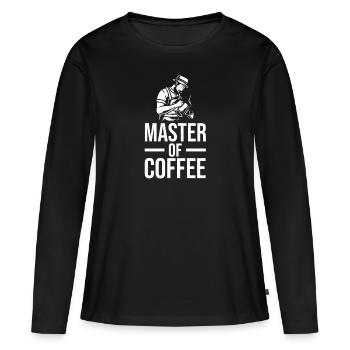Café buveurs de café Amateurs de café - T-shirt manches longues Premium bio Femme - noir - Devant - Julia (174cm)