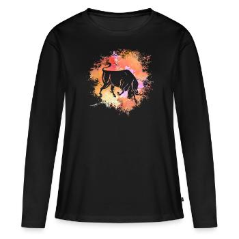 Bélier Signe astrologique Horoscope Astrologie - T-shirt manches longues Premium bio Femme - noir - Devant - Julia (174cm)