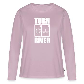 Poker Pokerspieler Texas Holdem - Frauen Premium Bio Langarmshirt - Altrosa - Vorne - Julia (174cm)