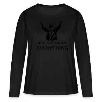 Messiah Jesus Savior Christian Religion Christian - Women's Premium Organic Long Sleeve Shirt - black - Front - Julia (174cm)