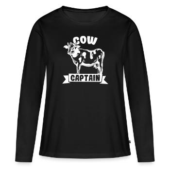 Agriculture Agriculture - T-shirt manches longues Premium bio Femme - noir - Devant - Julia (174cm)