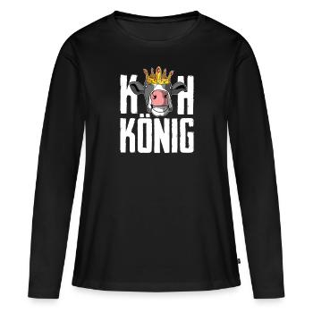 Agriculture Agriculture - T-shirt manches longues Premium bio Femme - noir - Devant - Julia (174cm)