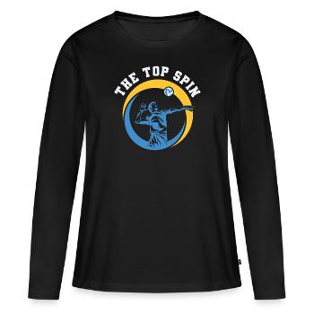 Volley-ball beach volley - T-shirt manches longues Premium bio Femme - noir - Devant - Julia (174cm)