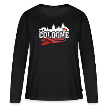 Cologne Original - Kölner Original Kölle - Frauen Premium Bio Langarmshirt - Schwarz - Vorne - Julia (174cm)