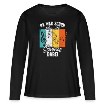Chorleiter Dirigent Musiklehrer Musiker Retro Note - Frauen Premium Bio Langarmshirt - Schwarz - Vorne - Julia (174cm)