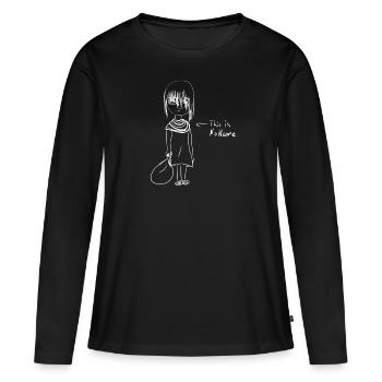Pas de nom - T-shirt manches longues Premium bio Femme - noir - Devant - Julia (174cm)