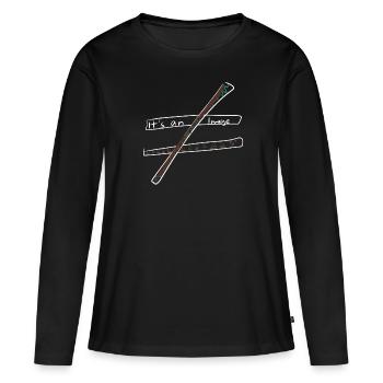 Calcul d’équation - T-shirt manches longues Premium bio Femme - noir - Devant - Julia (174cm)