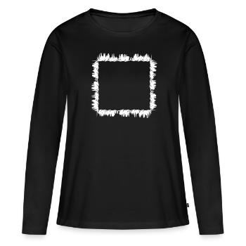 square square frame grass - Women's Premium Organic Long Sleeve Shirt - black - Front - Julia (174cm)