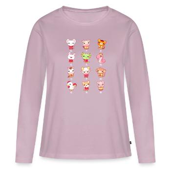 Kawaii Chinese New Year Zodiac Sign - Women's Premium Organic Long Sleeve Shirt - dusky pink - Front - Julia (174cm)