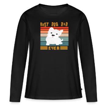 Dog design for pet lovers - Women's Premium Organic Long Sleeve Shirt - black - Front - Julia (174cm)
