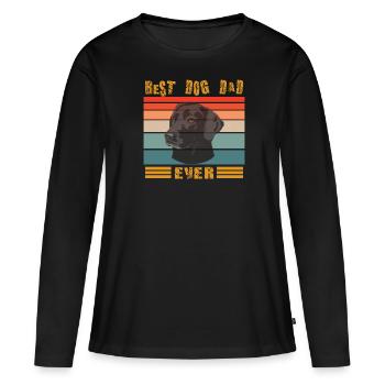 Dog design for pet lovers - Women's Premium Organic Long Sleeve Shirt - black - Front - Julia (174cm)