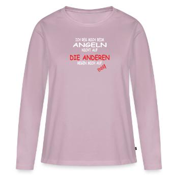 Angler Geschenkidee Hobby Angeln - Frauen Premium Bio Langarmshirt - Altrosa - Vorne - Julia (174cm)