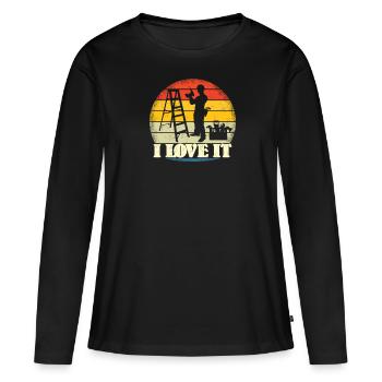 Artisans d’idées cadeaux DIY - T-shirt manches longues Premium bio Femme - noir - Devant - Julia (174cm)