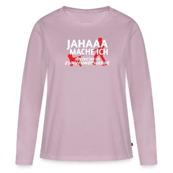 Hundezubehör Pudel Hundebesitzer - Frauen Premium Bio Langarmshirt - Altrosa - Vorne - Julia (174cm)