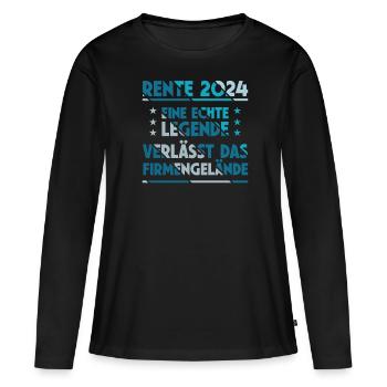 Retraite 2024 Légende Adieu Cadeau Adieu - T-shirt manches longues Premium bio Femme - noir - Devant - Julia (174cm)