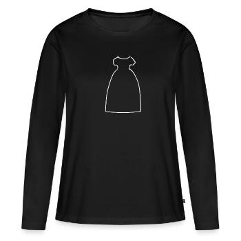 Robe Symbole Vêtements - T-shirt manches longues Premium bio Femme - noir - Devant - Julia (174cm)