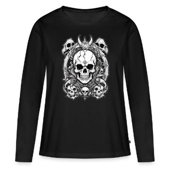 Death metal - T-shirt manches longues Premium bio Femme - noir - Devant - Julia (174cm)