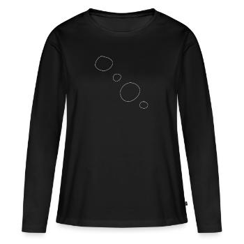 Cercles Symbole de forme de cercle - T-shirt manches longues Premium bio Femme - noir - Devant - Julia (174cm)