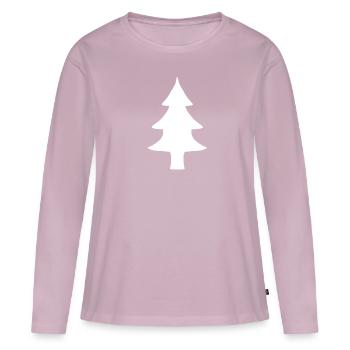 Sapin naturel - T-shirt manches longues Premium bio Femme - rose poudré - Devant - Julia (174cm)