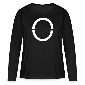 zwei bogen form symbol formen - Frauen Premium Bio Langarmshirt - Schwarz - Vorne - Julia (174cm)