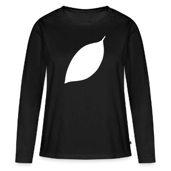 Feuille Symbole Forme Nature - T-shirt manches longues Premium bio Femme - noir - Devant - Julia (174cm)
