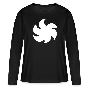 Plant Shape Symbol Symbol Flower - Women's Premium Organic Long Sleeve Shirt - black - Front - Julia (174cm)