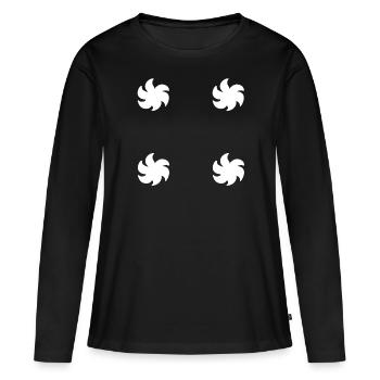 Flower Plant Shape Symbol Symbol - Women's Premium Organic Long Sleeve Shirt - black - Front - Julia (174cm)