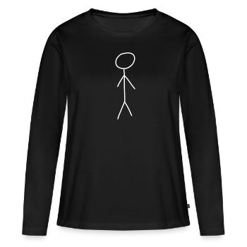 man symbol people man - Women's Premium Organic Long Sleeve Shirt - black - Front - Julia (174cm)