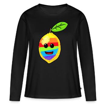 Lemon LBGT Rainbow East Fruit Lemons - Women's Premium Organic Long Sleeve Shirt - black - Front - Julia (174cm)