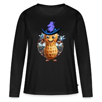 Peanut Peanuts Kids Kids Conjure Up Nut - T-shirt manches longues Premium bio Femme - noir - Devant - Julia (174cm)