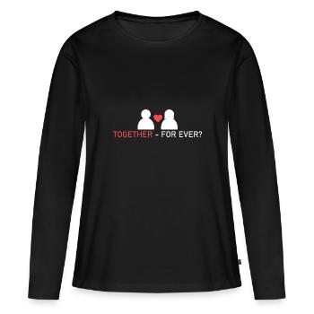 ensemble - pour toujours? - T-shirt manches longues Premium bio Femme - noir - Devant - Julia (174cm)