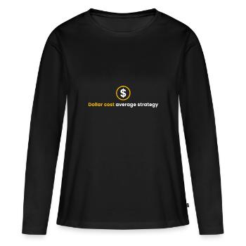 Stratégie de coût moyen en dollars - T-shirt manches longues Premium bio Femme - noir - Devant - Julia (174cm)