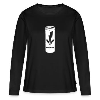 Energy Drink - Frauen Premium Bio Langarmshirt - Schwarz - Vorne - Julia (174cm)