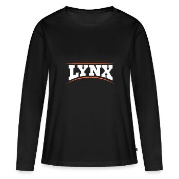 Luchs - Frauen Premium Bio Langarmshirt - Schwarz - Vorne - Julia (174cm)