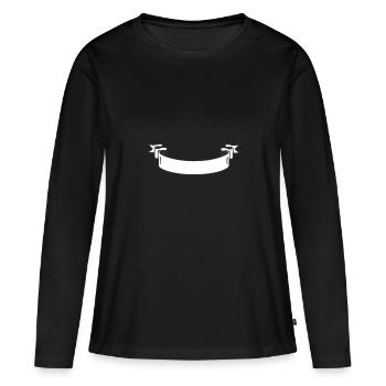 Banner - Frauen Premium Bio Langarmshirt - Schwarz - Vorne - Julia (174cm)
