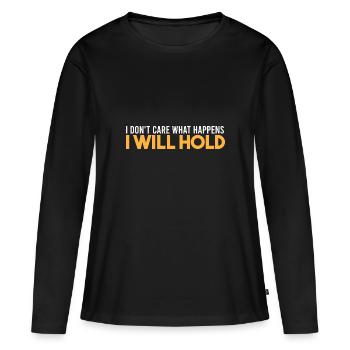 I will hold - Women's Premium Organic Long Sleeve Shirt - black - Front - Julia (174cm)