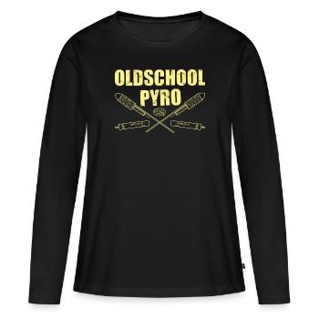 Oldschool Pyro - Frauen Premium Bio Langarmshirt - Schwarz - Vorne - Julia (174cm)