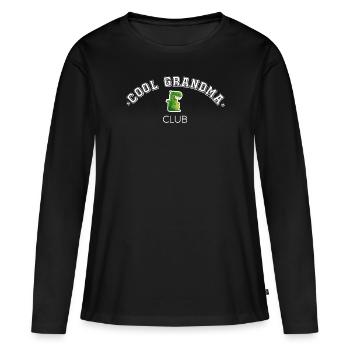 Cool Grandma Club - Women's Premium Organic Long Sleeve Shirt - black - Front - Julia (174cm)