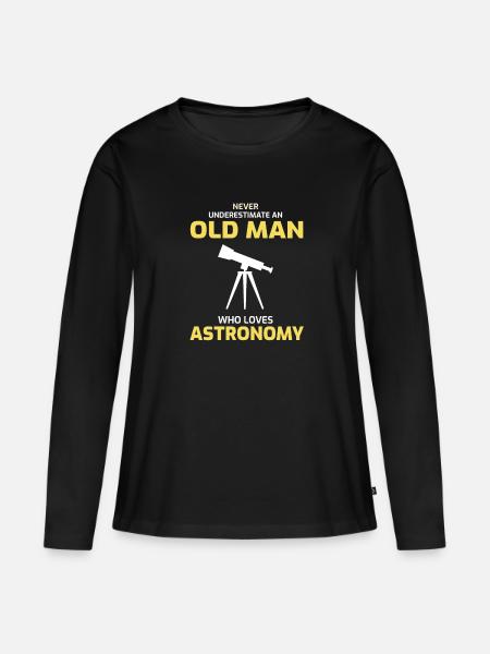 Astronomie - Frauen Premium Bio Langarmshirt - Schwarz