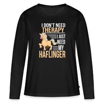T-shirt Haflinger - T-shirt manches longues Premium bio Femme - noir - Devant - Julia (174cm)
