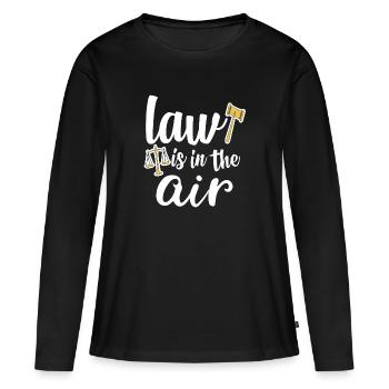 Lawyer attorney law justice gift - Women's Premium Organic Long Sleeve Shirt - black - Front - Julia (174cm)