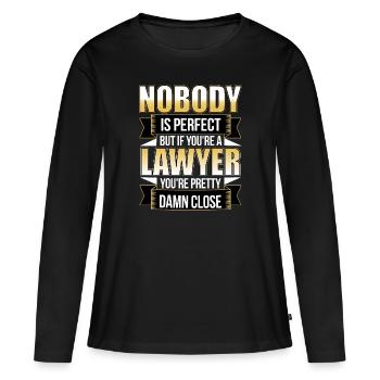 Anwalt - Frauen Premium Bio Langarmshirt - Schwarz - Vorne - Julia (174cm)